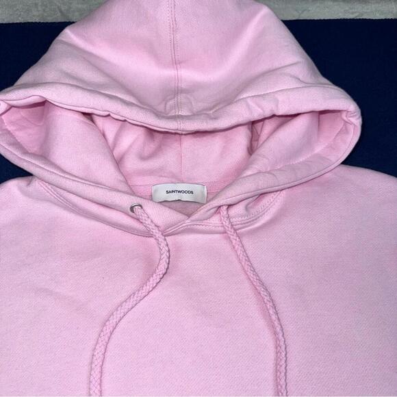 Saintwoods Pink Hoodie Pullover Made in Canada Size S Embroidered Logo SSENSE - Picture 4 of 8